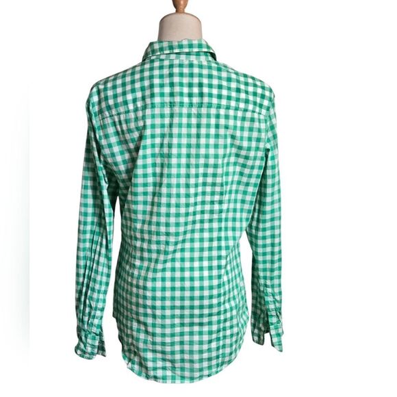 J. Crew Green and White Gingham Checked Button Down Shirt - Picture 4 of 8